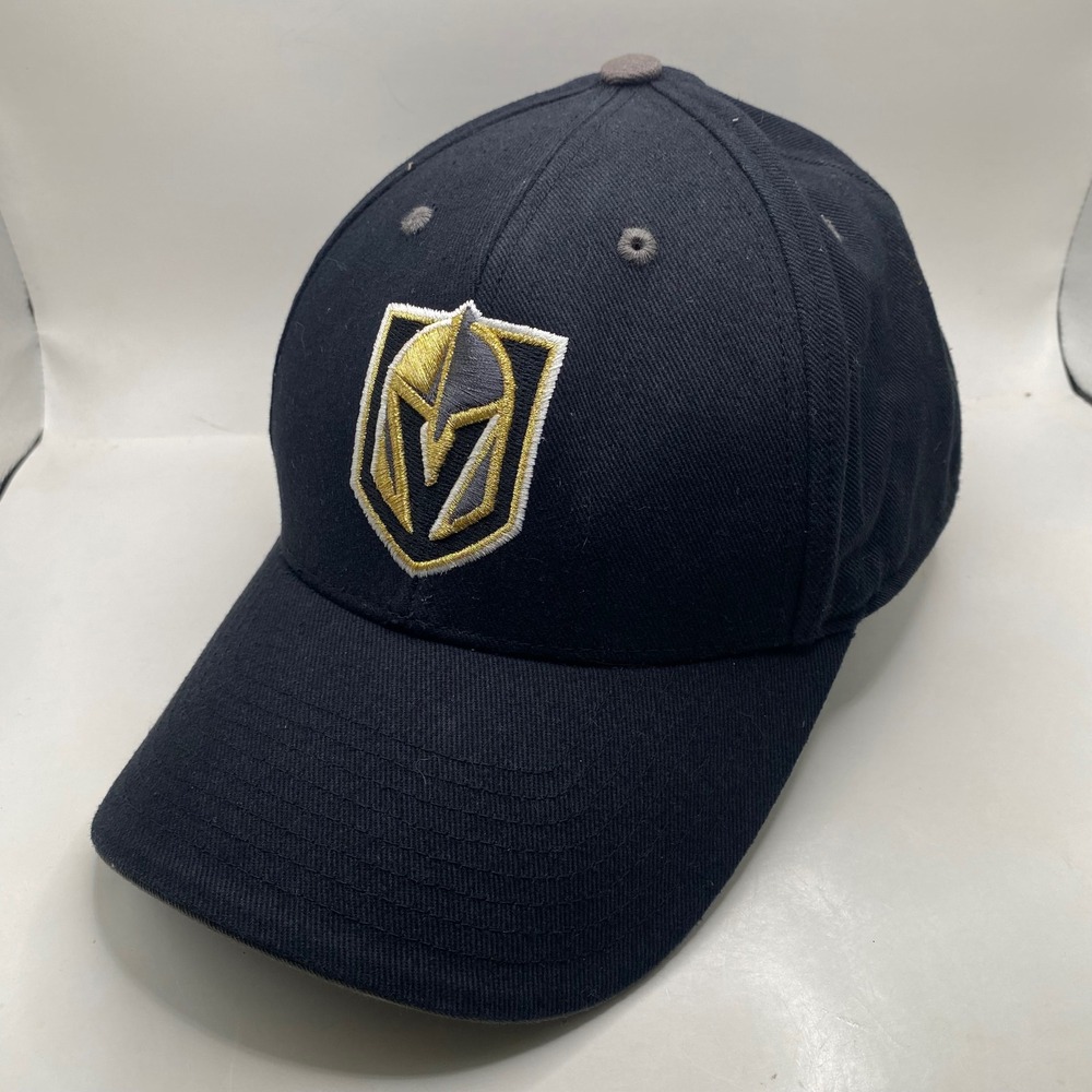 VEGAS GOLDEN KNIGHTS Fan Favorite Snapback Hat OSFA Black Gold NHL Hockey Logo